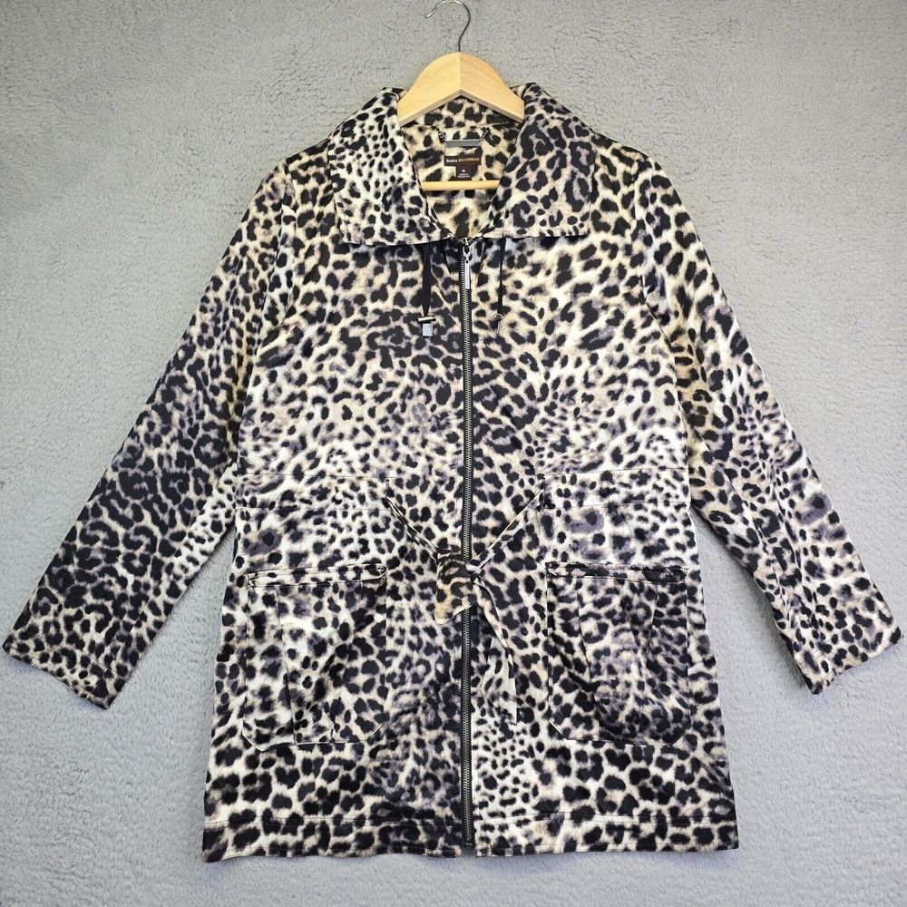 Dana Bushman Animal Print Jacket Womens M Leopard Cheetah Mob Wife Rebellious